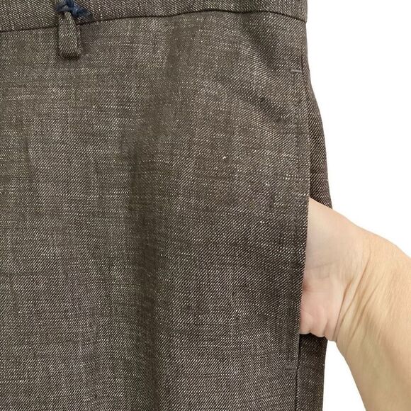 Taylor Stitch The Sheffield Trouser Mens 29 In Coco Brown Linen Unfinished NEW - Picture 5 of 16